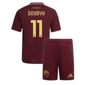 AS Roma Artem Dovbyk #11 Dětské Domácí dres komplet 2024-25 Krátký Rukáv (+ trenýrky)